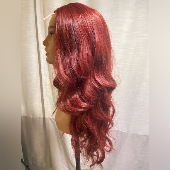 HAIR-26 inch long WINE colored wig - Picture 1 of 5